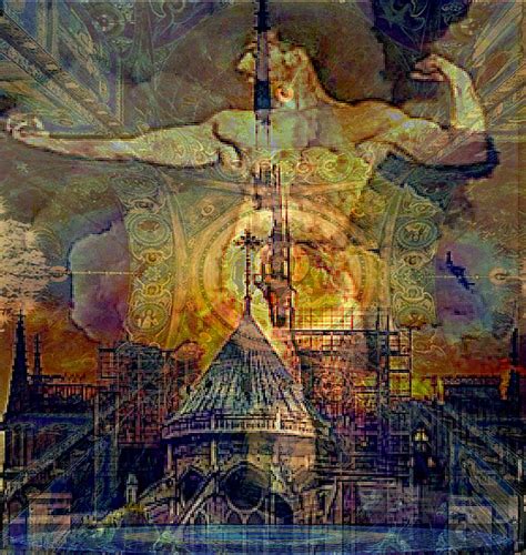 Jean D Arc Et Notre Dame De Paris Brule Digital Art By Claude Theriault