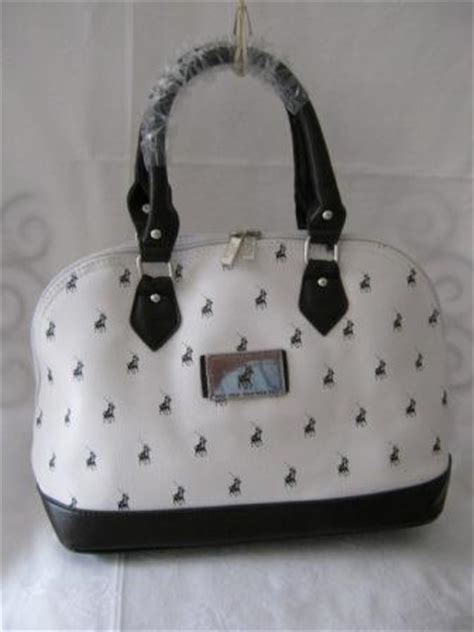 Widest selection of new season & sale only at lyst.co.uk. Handbags & Bags - SMALL POLO HANDBAG (WHITE AND DARK BROWN ...