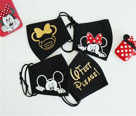 Disney Mickey Face Mask Minnie Mouse Face Mask Cotton Face Etsy