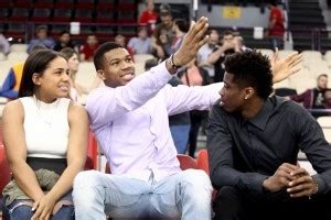 Giannis antetokounmpo's girlfriend has a degree in sports management. Giannis Antetokounmpo at Greek baskeball league match in ...