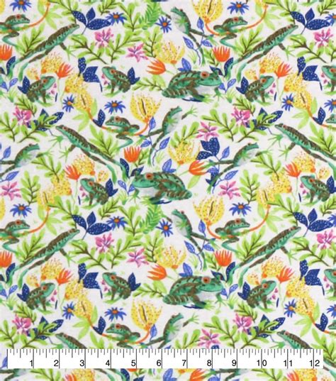 Jumping Floral Frogs Super Snuggle Flannel Fabric | JOANN | Flannel fabric, Fabric, Flannel