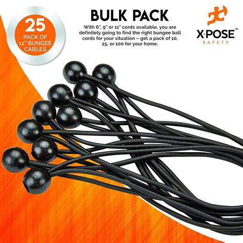 11 black ball bungee cord tarp bungie tie down strap 25 pieces 812412031516 ebay