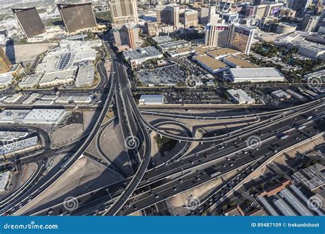 Las Vegas Strip And Interstate 15 Editorial Stock Image Image Of