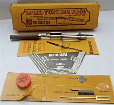 Rug Crafters Speed Tufting Tool Set Vintage Estate Find Very Good Used