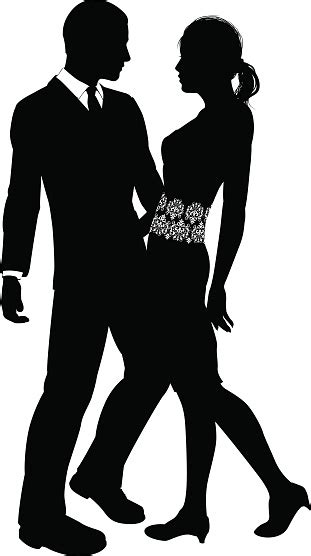 Attractive Couple Silhouette Stock Illustration Download Image Now