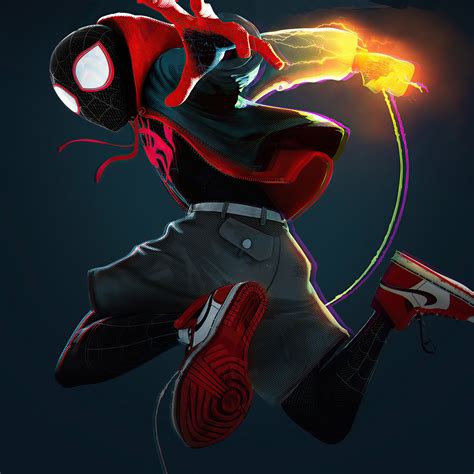 2048x2048 Spider Verse Miles Morales Cover 4k Ipad Air Hd 4k Wallpapers