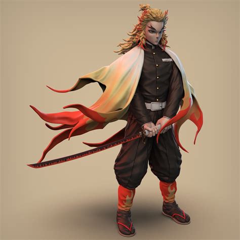 Wil Xan Phuah - Demon Slayer - Rengoku Kyōjurō - Fan Art