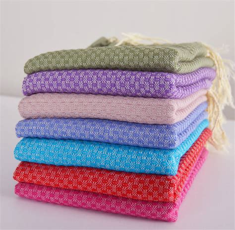 Colourful Hand Woven Cotton Hamam Hand Towel By Ville Et Campagne