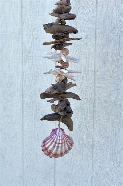 Seashell Wind Chimes Beach Decor Beach Wall Art Coastal Etsy