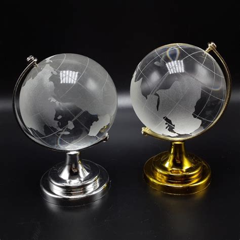 50mm Glass World Map Ball Crystal Globe Sphere Graduation Kids