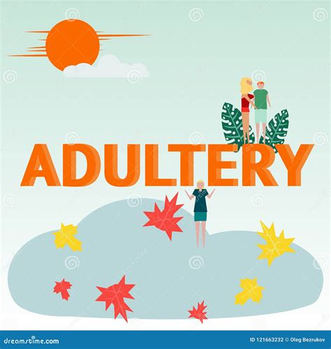 Concept Of Breaking Up Relationship And Adultery Vector Stock Vector