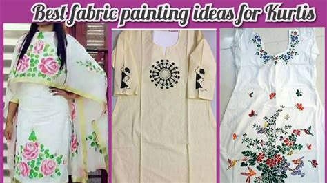 Simple Fabric Painting Designs For Kurtis Best Hand Painting Ideas For