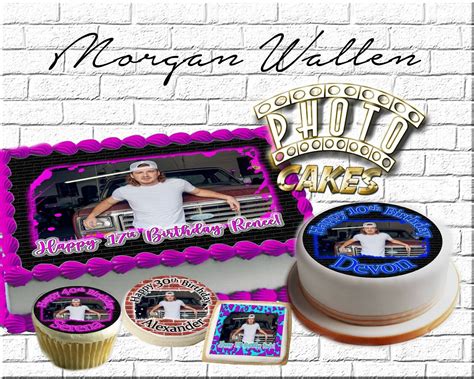 Morgan Wallen Edible Birthday Cake Topper Photo Image Icing Cupcakes