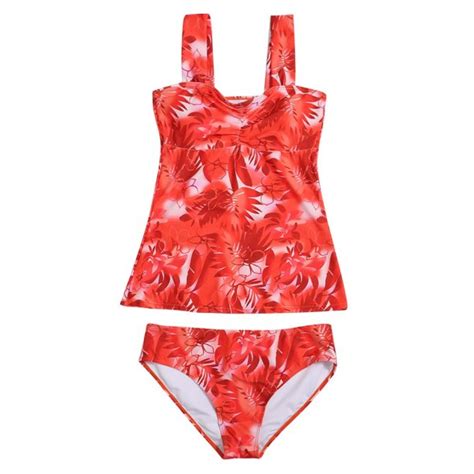 Vsssj Tankini Swimsuit For Women Twist Front Two Piece Bathing Suits Floral Print Swim Tank Tops
