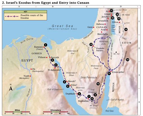 Exodus Route Bible Mapping Exodus Map