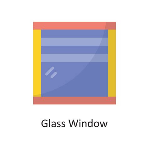 Glass Window Vector Flat Icon Design Illustration Housekeeping Symbol