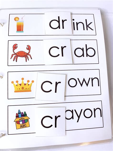 Initial Consonant Blends And Beginning Sounds Match Printable Etsy