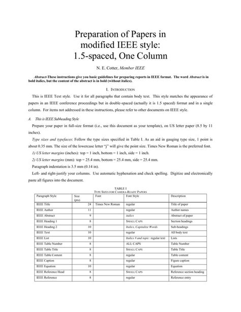The authors must follow the instructions given in the document for the papers to be published. Ieee Format Modified For Single-Column, Double inside ...
