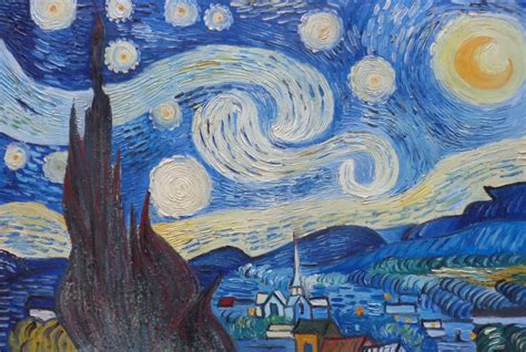 The Starry Night Van Gogh Reproduction Oil Painting Landscape Post