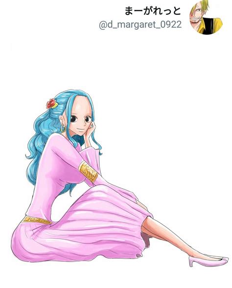 Vivi Nefertari One Piece Blue Hair Anime Character Peacock Slashers Alabasta