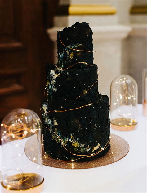 I used a chocolate cake, blac. To the Stars: Masculine, Celestial-Inspired Wedding ...