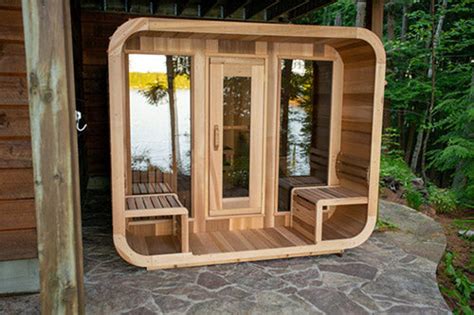 Dundalk Outdoor Luna Sauna Red Cedar Heater Included Divine Saunas