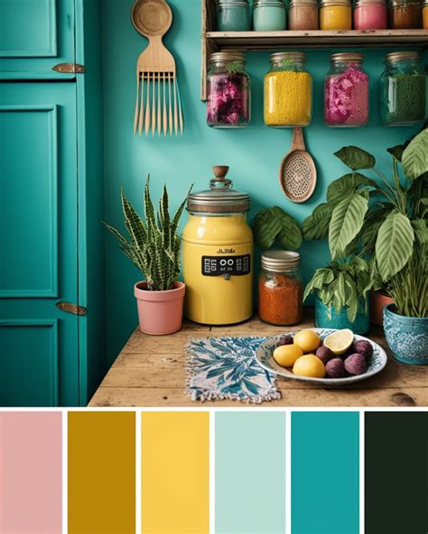 Colour Combination For Bohemian Kitchen Design Kitchen Design Ideas