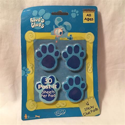 120 Blues Clues Handy Dandy Notebook Paw Shaped Sticky Notes 1897965287