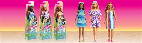 Barbie Loves The Ocean Beach Themed Doll 11 5 Inch Blonde Made From Recycled