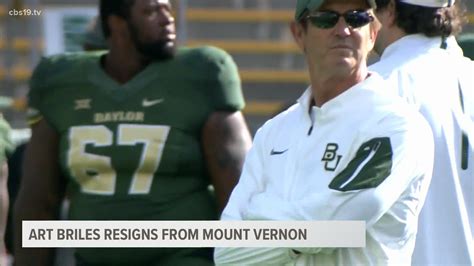 Art Briles Resigns As Head Football Coach At Mount Vernon Cbs19tv