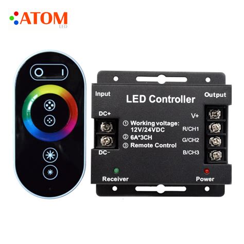 Atom Led V V Rgb Led Strip Controller With Touch Remote A Channel Rgb Led Controller