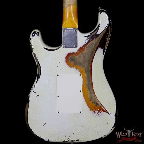 Fender 1960 Stratocaster Heavy Relic White Lightning Olympic White Over