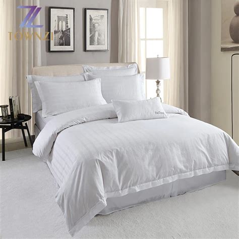Wholesale Cheap 5 Star Hotel Bed Linen Set 4pcs Embroidered Hotel King
