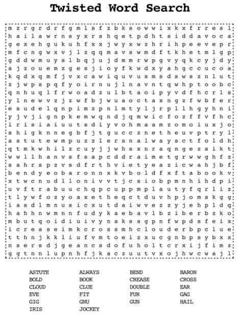 Difficult Hard Word Searches For Adults Printable Jumbo Word Search