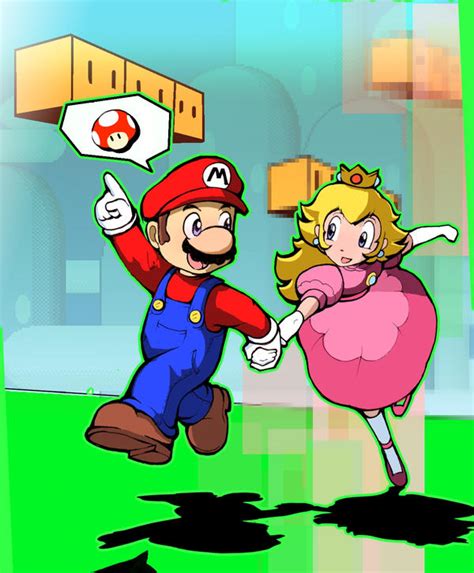 Mario And Peaches By Wyntonred On Deviantart