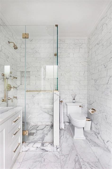 20 White Carrara Marble Bathroom Ideas