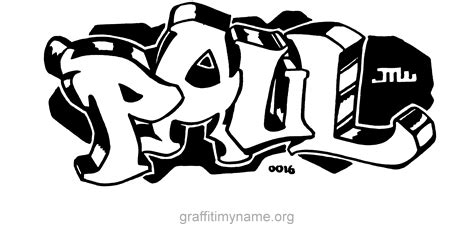 Paul Hand Drawn Graffiti Style Graffiti Names Graffiti Art Letters