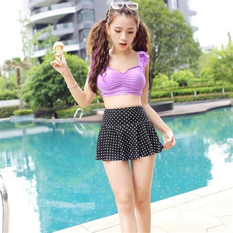 Fashion New Style Women Short Skirt Style Two Pieces Swimsuits