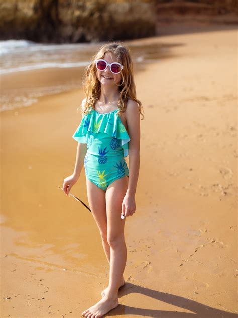 Flutter One Piece Swimsuit In 2021 Little Girl Bikini One Piece One