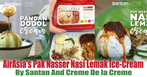 Nasi lemak is also malaysia's national dish…and as a malaysian that lives abroad, having nasi lemak really cures the homesickness or it can just have the total opposite my nasi lemak consists of sambal, fried baby ikan bilis, cucumber slices, roasted peanuts, boiled egg and turmeric chicken. AirAsia's Pak Nasser Nasi Lemak Ice-Cream By Santan And ...