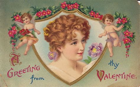 Three Lovely Ladies 1911 Victorian Valentines Valentine Love Cards