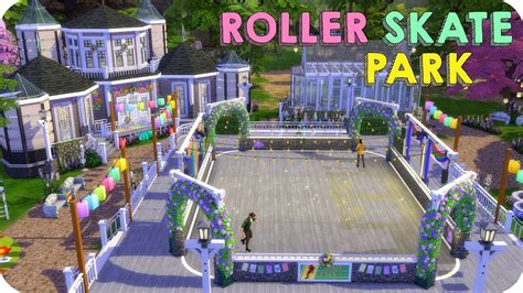Spring Time Roller Skate Park Sims 4 Seasons Speed Build Youtube