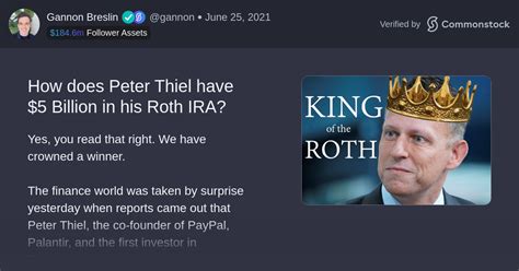 Post By Gannon Breslin Commonstock How Does Peter Thiel Have 5