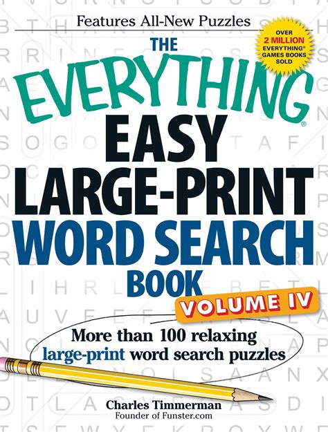 The Everything Easy Large Print Word Search Book Volume Iv Book By