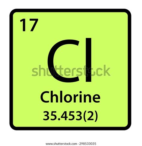 Element Chlorine Periodic Table Stock Illustration 298533035
