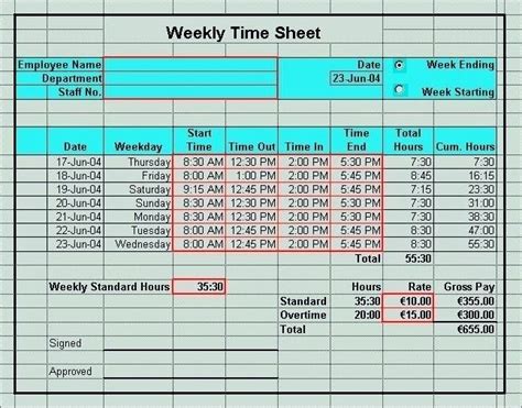 8 Excel Weekly Timesheet Template With Formulas Excel Templates Vrogue