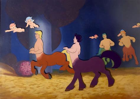 Original Walt Disney Production Animation Cel Of Centaurs And Cupids