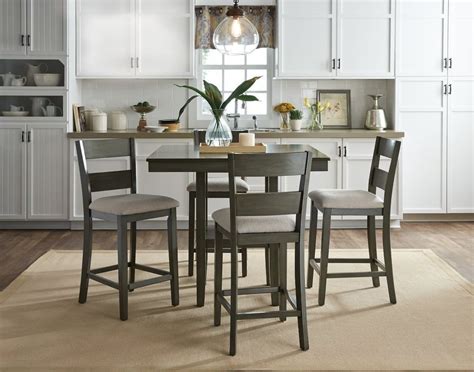 Check spelling or type a new query. 4 Seater Dining Set Soft Gray Finish Padded Seat Square ...