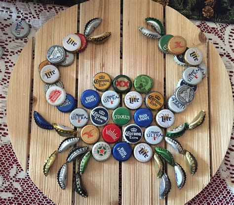 Upcycle Beer Cap Decoration Ideas Things To Do With Beer Caps Bottle Cap Crafts Cap Art