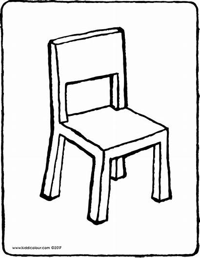 Stuhl Clipart Chair Stoel Chaise Colouring Coloring